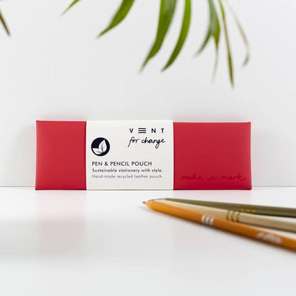 VENT for Change Recycled Leather Pen & Pencil Pouch – Various Colours