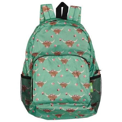 Eco Chic Foldable Backpack, Lightweight Reusable Travel Backpack