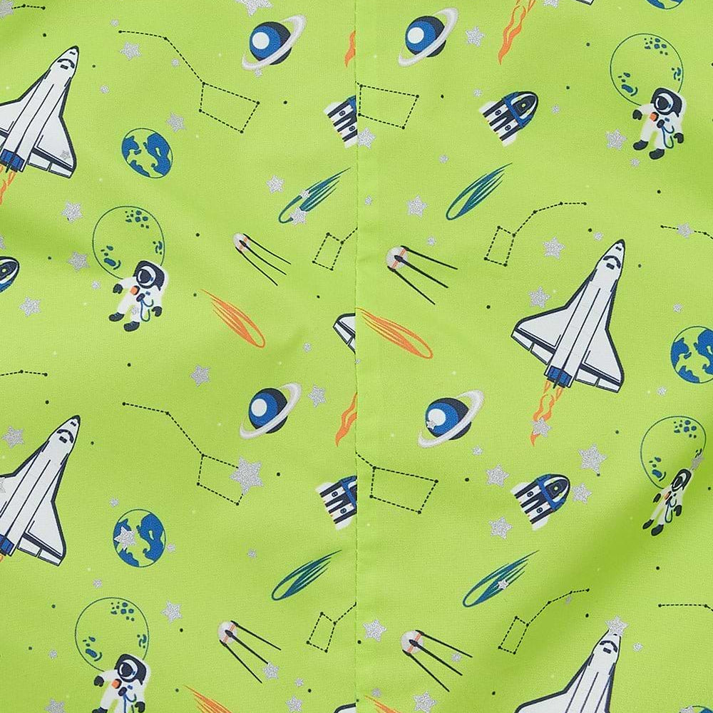 Little Lighthouse Jamie Puddlesuit – Lime Space Print