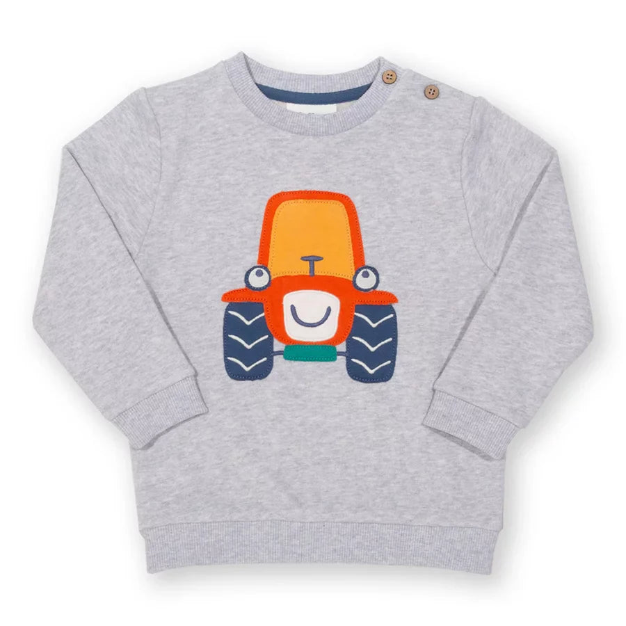 Kite happy tractor organic cotton sweatshirt