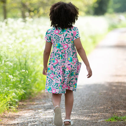 Kite Hello Earth dress with sunflower print in organic cotton