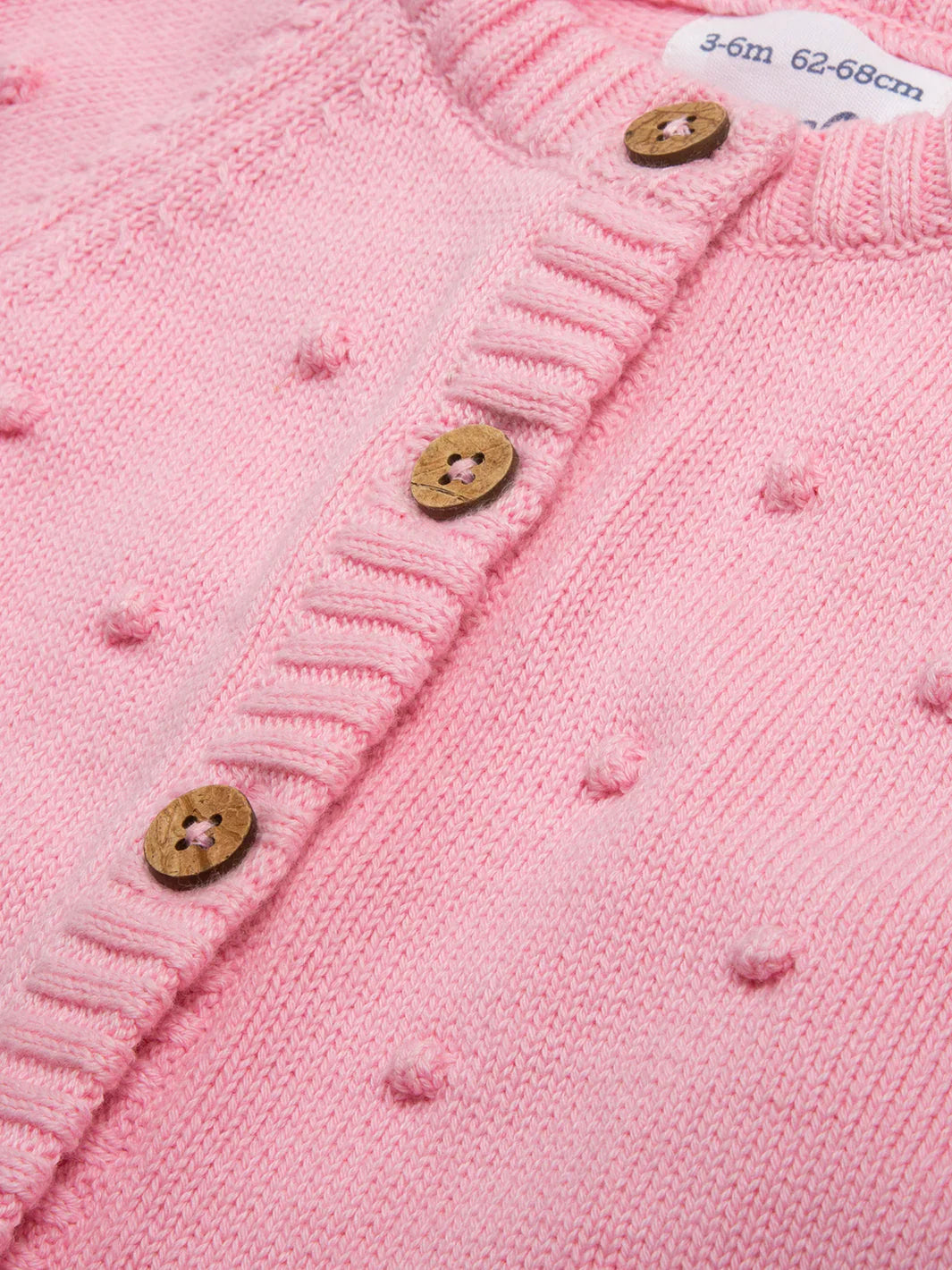Kite my first cardigan in pink organic cotton
