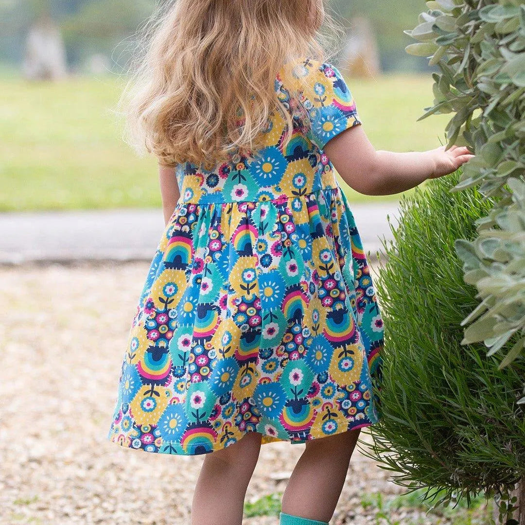 Kite Patchwork Planet Dress – Organic Cotton Kids Dress