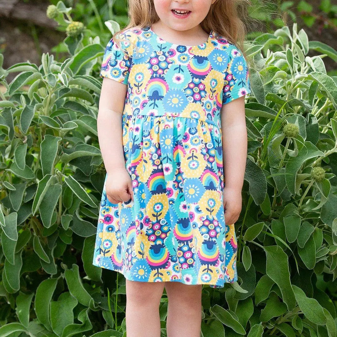 Kite Patchwork Planet Dress – Organic Cotton Kids Dress