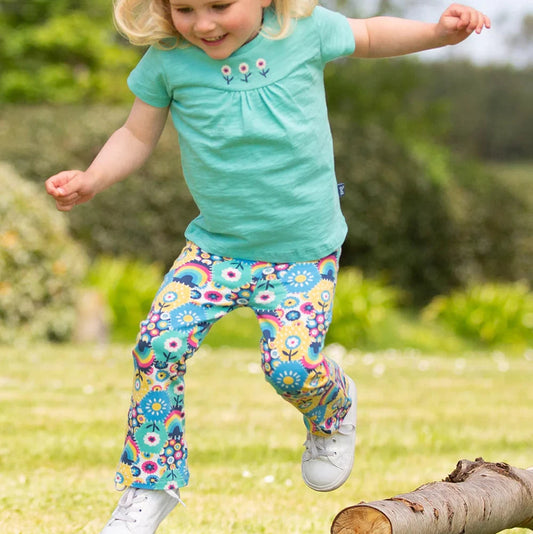 Kite Patchwork Planet flared leggings in organic cotton