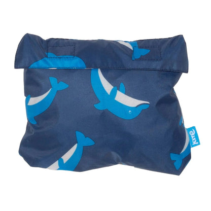 Kite puddlepack jacket in blue dolphin design