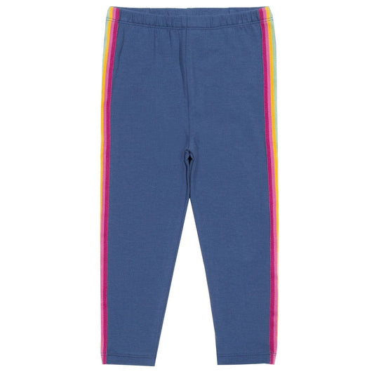 Kite Side Stripe leggings in navy organic cotton