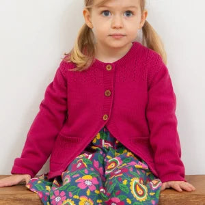 Kite Clothing Together Cardigan – Berry | Organic Cotton Kids Cardigan