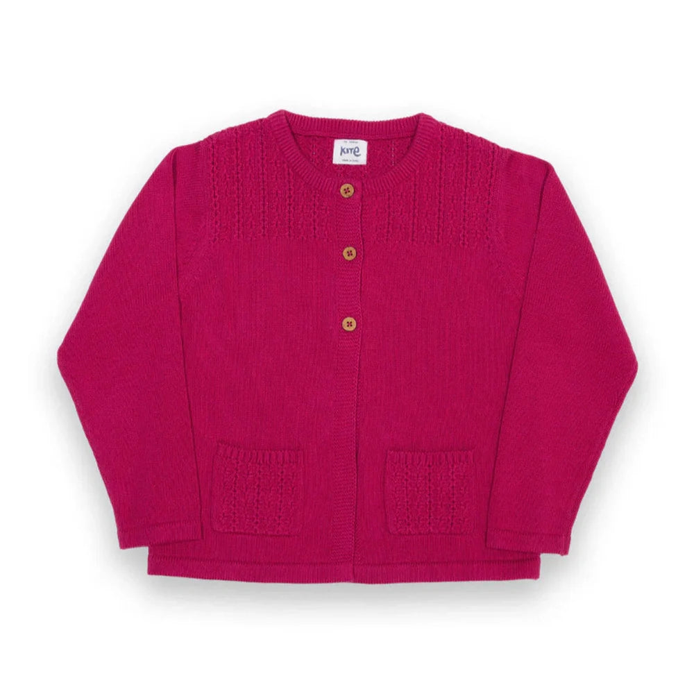 Kite Clothing Together Cardigan – Berry | Organic Cotton Kids Cardigan