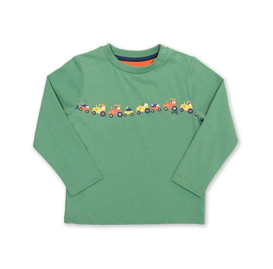 Kite Tractor Trails t-shirt with fun tractor design