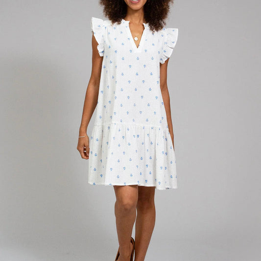 Kite Clothing Ladies Broadwey Seersucker Dress Pineapple Polka – Organic Cotton Summer Dress