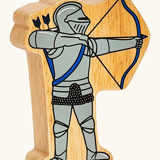 Lanka Kade Blue Armoured Archer – FSC Fair Trade Wooden Toy Figure