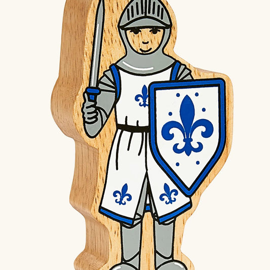 Lanka Kade Blue Front Facing Knight – FSC Fair Trade Wooden Toy Figure