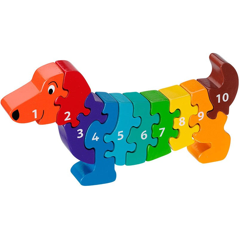 Rainbow Dog 1-10 Jigsaw Puzzle