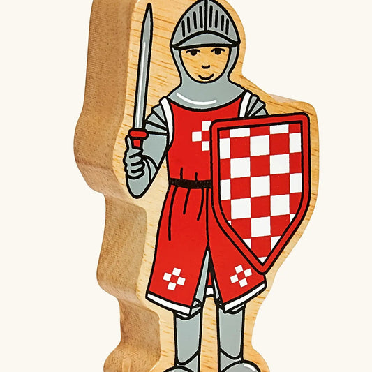 Lanka Kade Red Front Facing Knight – FSC Fair Trade Wooden Toy Figure