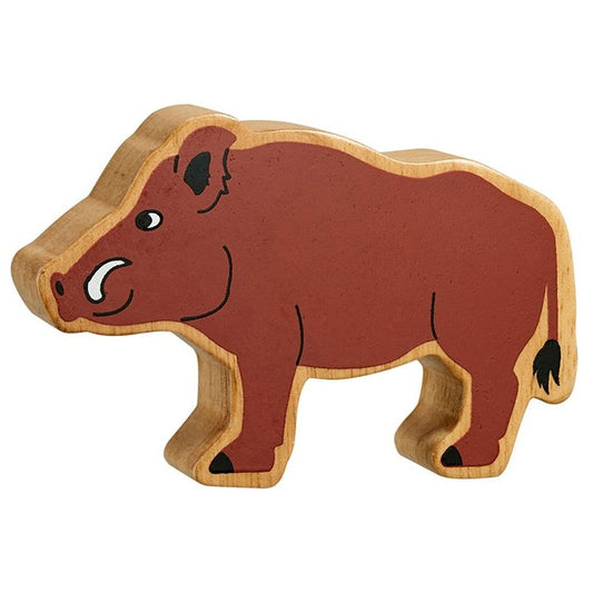 Natural Wooden Brown Wild Boar