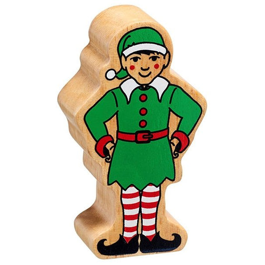 Natural Wooden Green Elf *Christmas