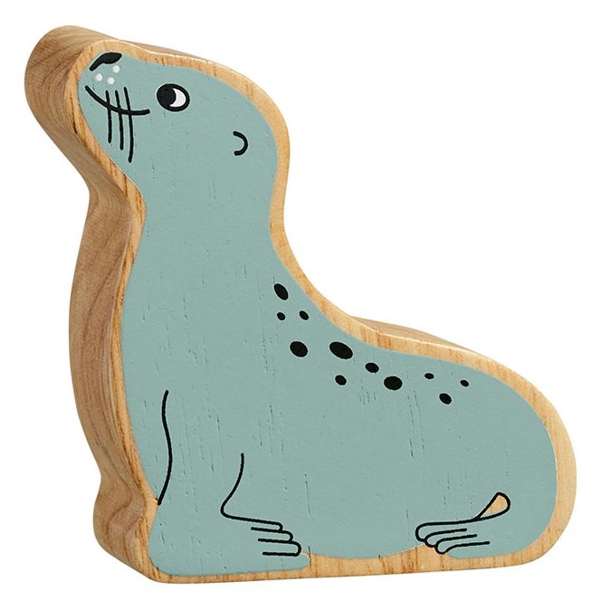 Natural Wooden Grey Sea Lion