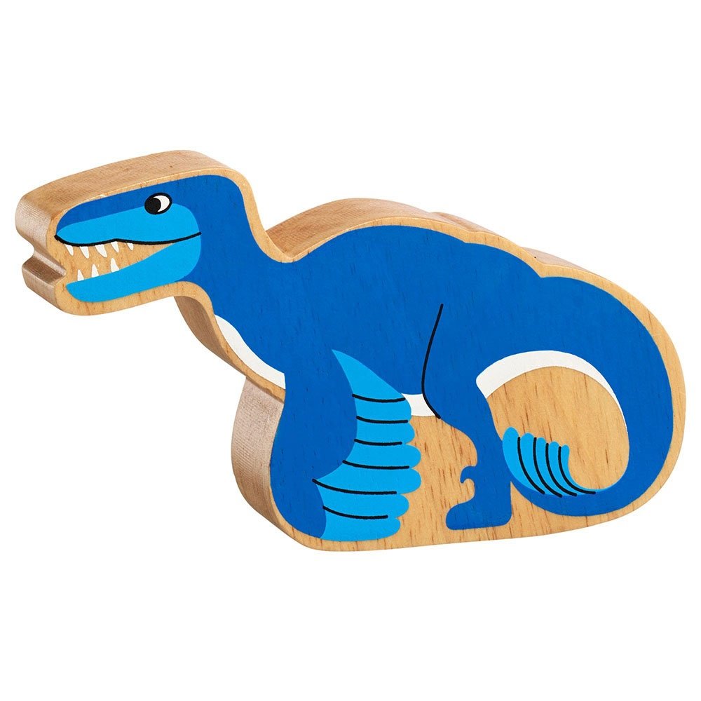 Natural Wooden Blue Utahraptor