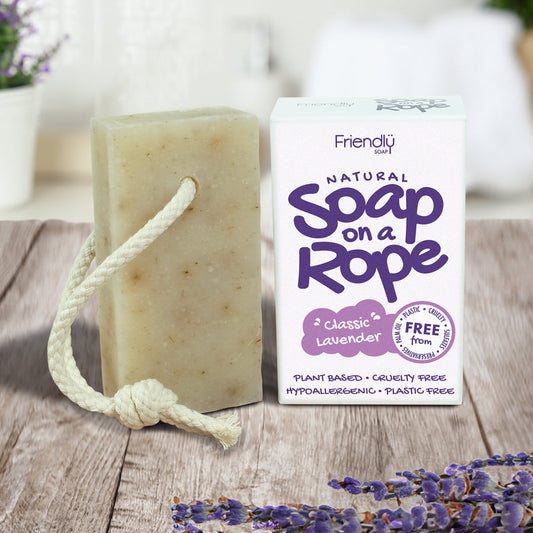 Friendly Soap Natural Soap On A Rope - 'Classic' Lavender 125g