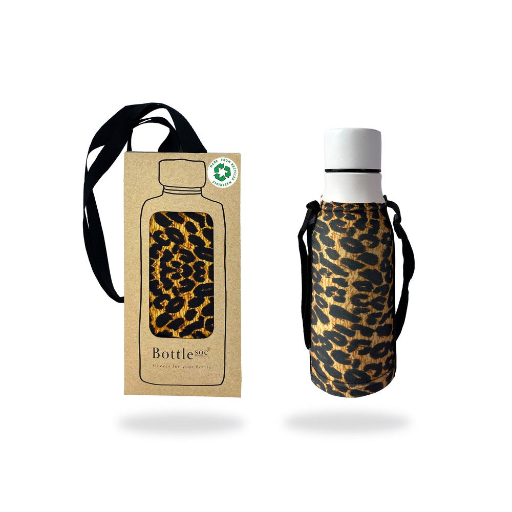 Bottle Sleeve, Leopard Print