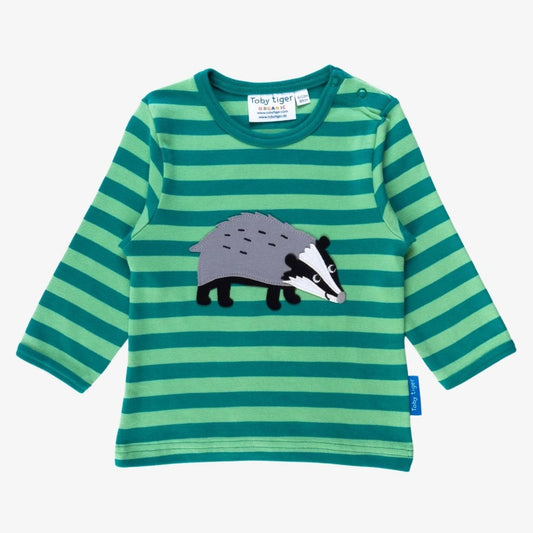 Toby Tiger Long Sleeve Top, Badger