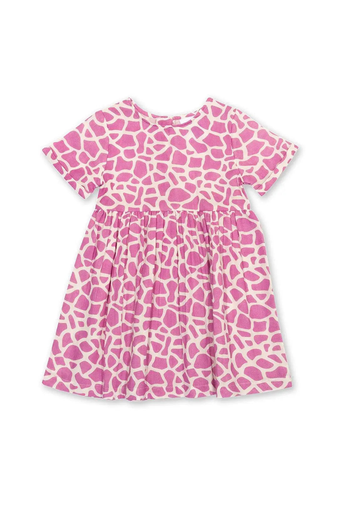 Kite Giraffe Print Dress – Organic Cotton Kids Dress