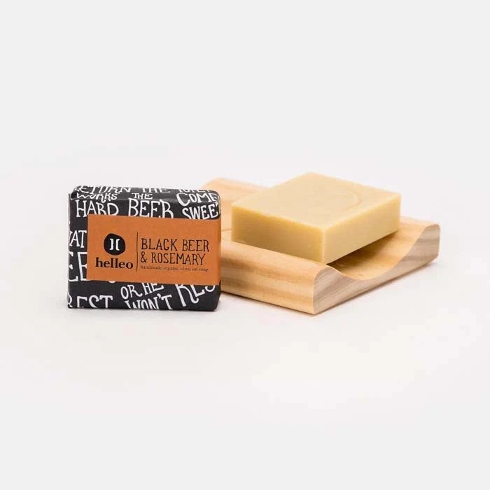 Mini Olive Oil Soap, Black Beer & Rosemary, 30g