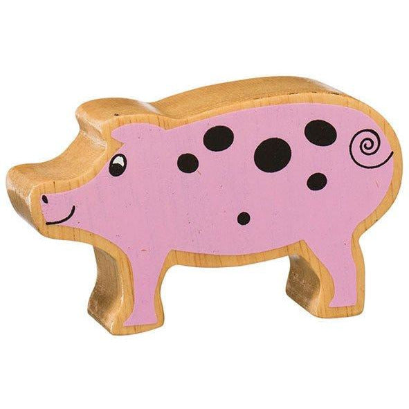 Natural Wooden Pink Piglet