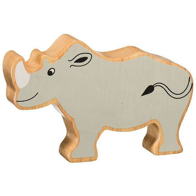 Natural Wooden Grey Rhino