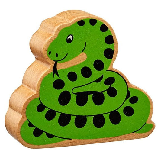 Natural Wooden Green Snake