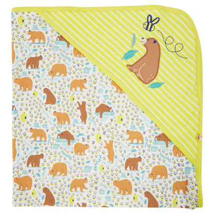 Piccalilly Organic Cotton Hooded Baby Blanket – Soft Organic Baby Wrap