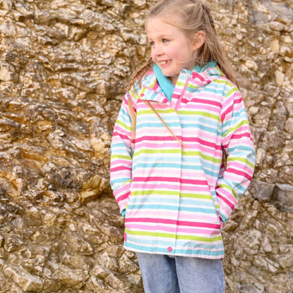 Little Lighthouse Olivia Coat, Multi Stripe
