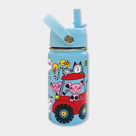 On the Farm Insulated Stainless Steel Kids Water Bottle – 340ml