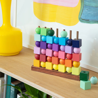 Block Design Four in a Row – Rainbow