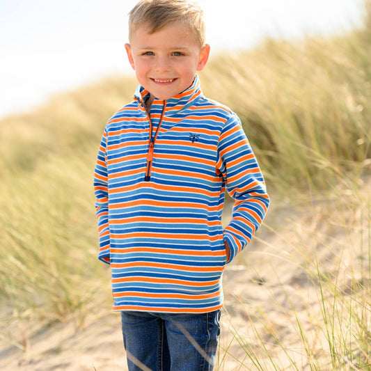 Little Lighthouse Riley Sweatshirt – Blue Orange Stripe