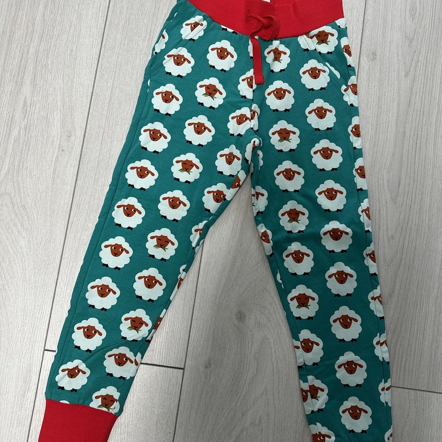 Maxomorra Lined Jogger Pants, Farm Sheep