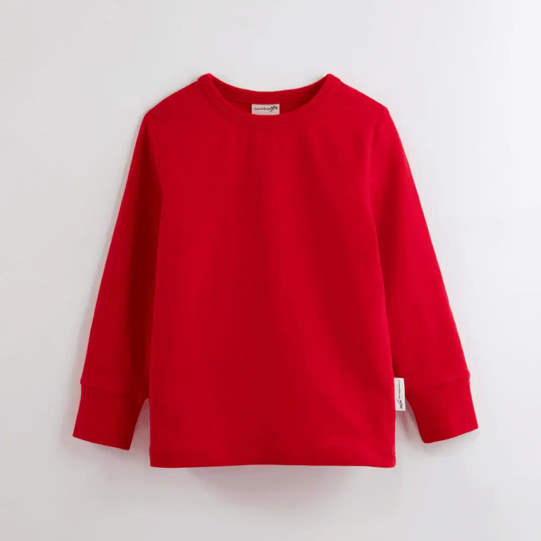 ScandiBugs Own Label Organic Long Sleeve Top - Roaring Red