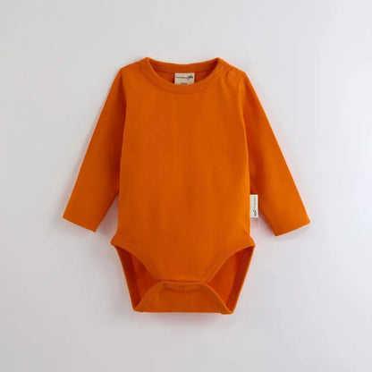 ScandiBugs Own Label Organic Long Sleeve Vest - Tangelo Orange