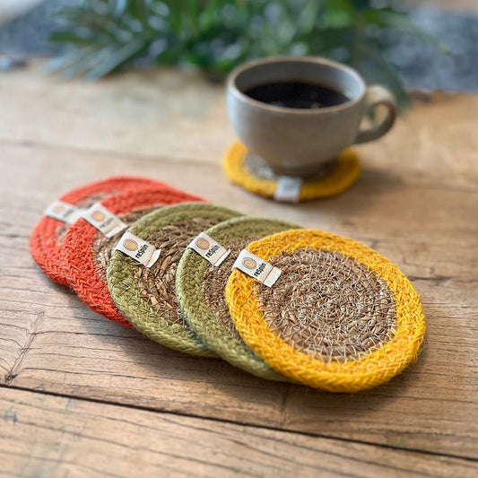 Woven Seagrass & Jute Coasters