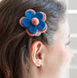 Felt Flower Hair Clip – Handmade Merino Wool Hair Clip
