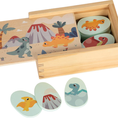 Small Foot Dino Memory Game – Wooden Dinosaur Matching & Memory Game for Children