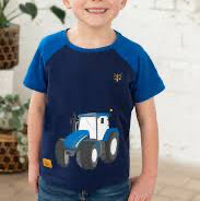 Little Lighthouse Mason T-Shirt Short Sleeved Blue Tractor