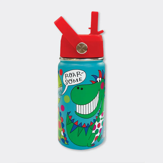Dinosaur Insulated Stainless Steel Kids Water Bottle – 340ml