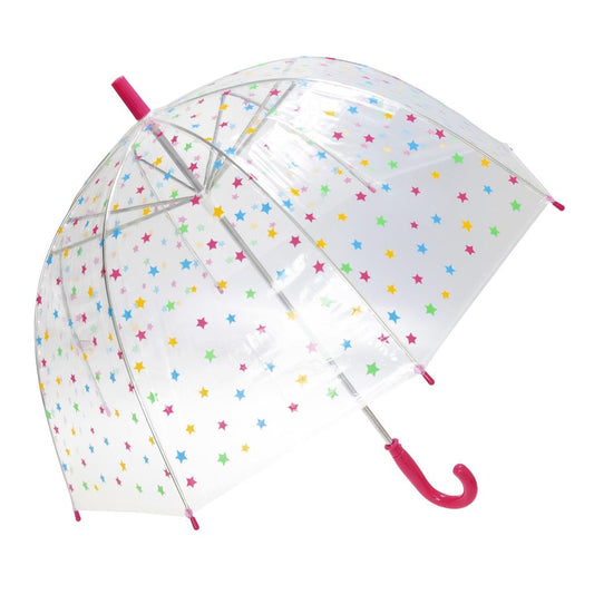 Susino Children’s Star Umbrella – Kids Colourful Star Print Rain Umbrella