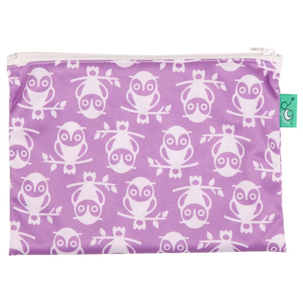 Totsbots Reusable Wipes Waterproof Bag, Owl