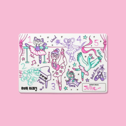 Born Bizzy, Silicone Colouring Mat Sets, Mini Mat (30x20cm)
