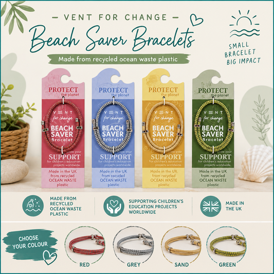 Vent For Change Beach Saver Bracelet | Recycled Ocean Plastic Adjustable Bracelet