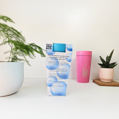 VENT for Change Reusable Travel Cup – Recycled Bubblegum – Sky Blue